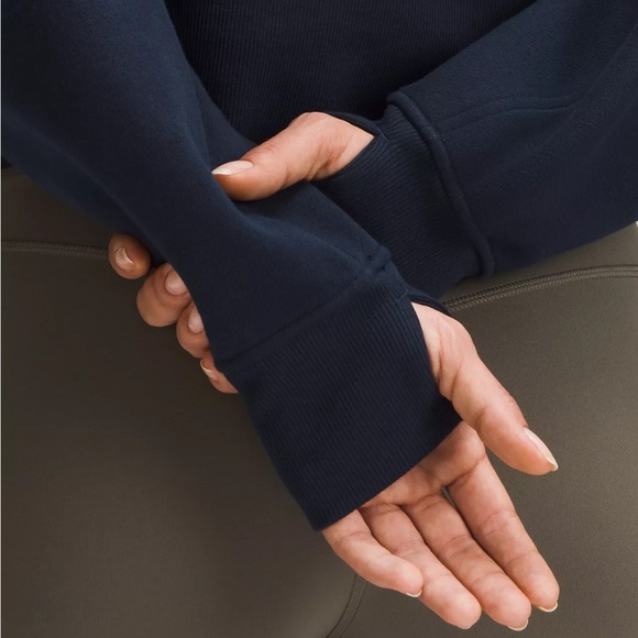 NWT Lululemon Scuba Oversized Half Zip in True Navy XS/S - Picture 8 of 8